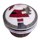 Santa Claus in circle (Printing) - WILTON PATISSERIE